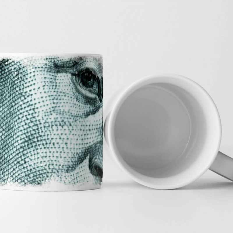 Tasse Geschenk Künstlerische Fotografie – Benjamin Franklin auf dem 100 Dollar Schein