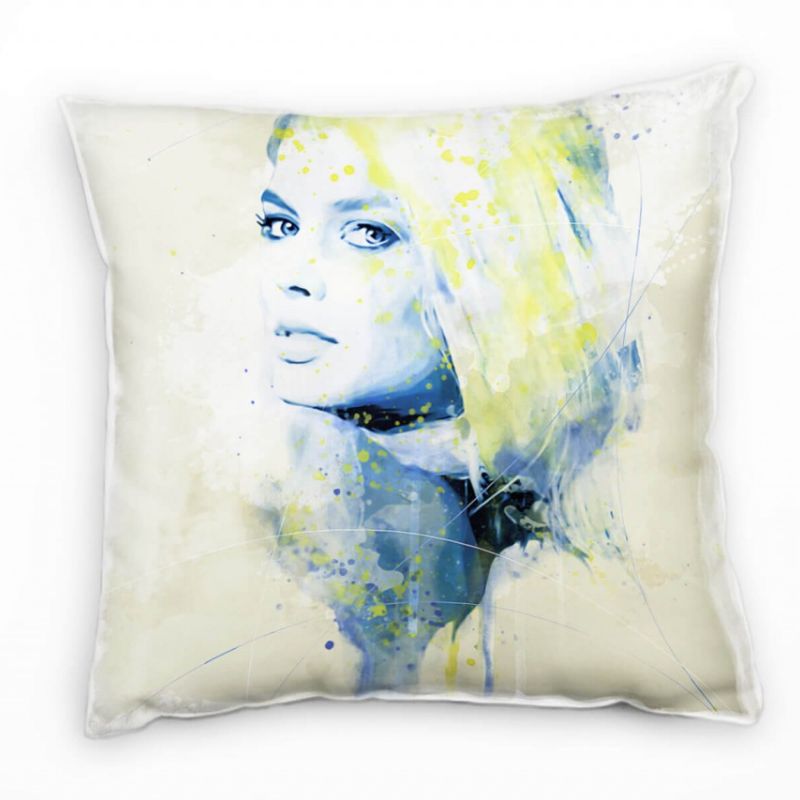 Margot Robbie Deko Kissen Bezug 40x40cm für Couch Sofa Lounge Zierkissen