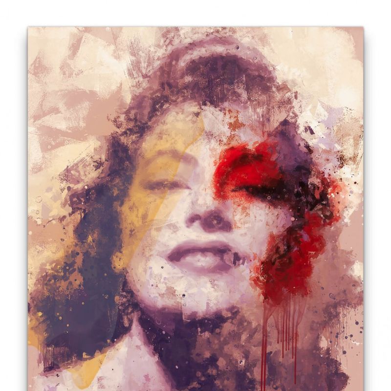 Ava Gardner Porträt Abstrakt Kunst Filmikone Star 60x90cm Leinwandbild