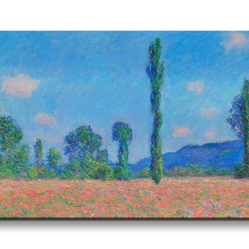 Remaster 120x60cm Claude Monet Impressionismus weltberühmtes Wandbild Poppy Field Sommer Wunderschön