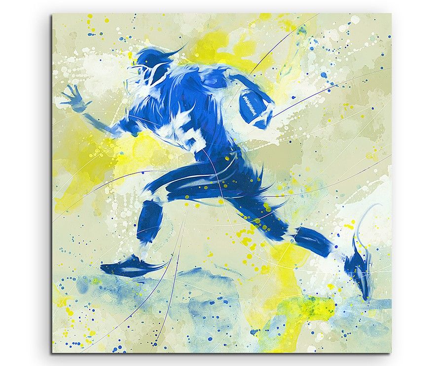 American Football 60x60cm SPORTBILDER Paul Sinus Art Splash Art Wandbild Aquarell Art