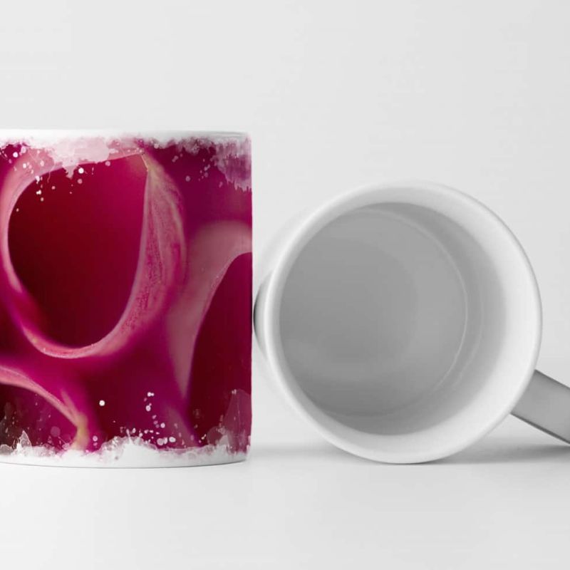 Tasse Geschenk Nahaufnahme Blüte pink