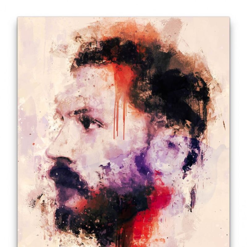 Tom Hardy Porträt Abstrakt Kunst Schauspieler 60x90cm Leinwandbild