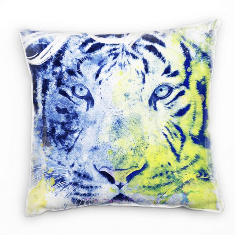 Tiger Wild Deko Kissen Bezug 40x40cm für Couch Sofa Lounge Zierkissen