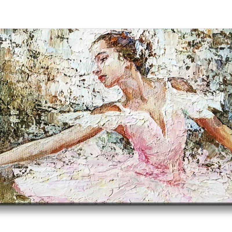 Leinwandbild 120x60cm Ballerina Ballett Junge Frauen Tänzerin Malerisch Kunstvoll