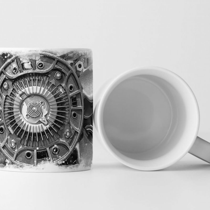 Tasse Geschenk Künstlerische Fotografie – Nahaufnahme eines Oldtimer Motor