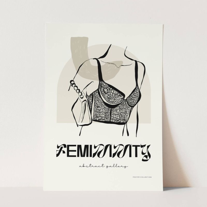 Femininity Schöne Illustration Feminin Rebellisch Dekorativ Abstrakt