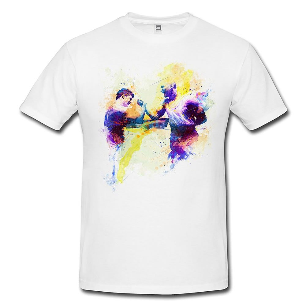 Armdruecken  Herren und Damen T-Shirt Sport Motiv aus Paul Sinus Aquarell