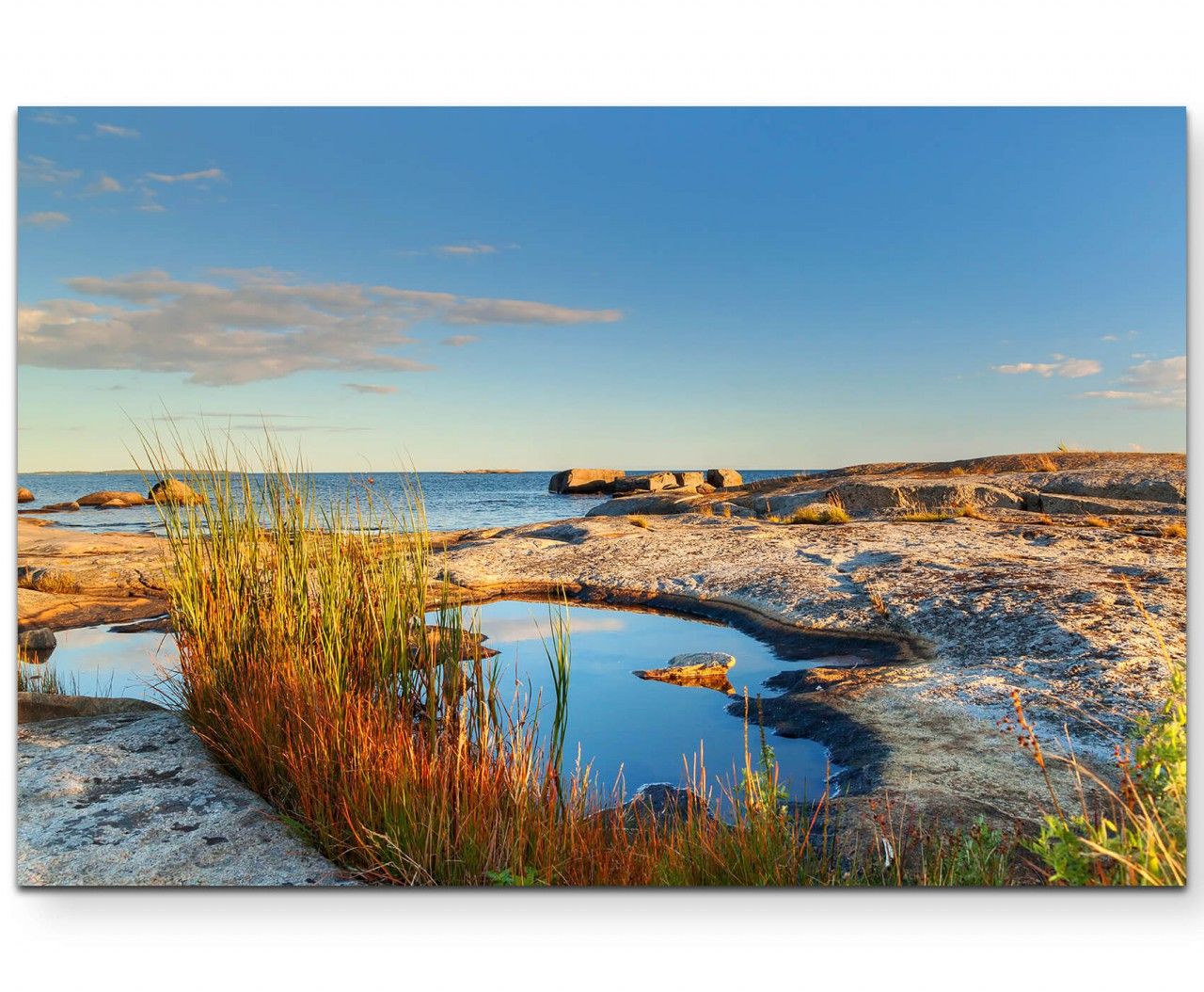 Landschaftsfotografie  Schweden am Meer – Leinwandbild