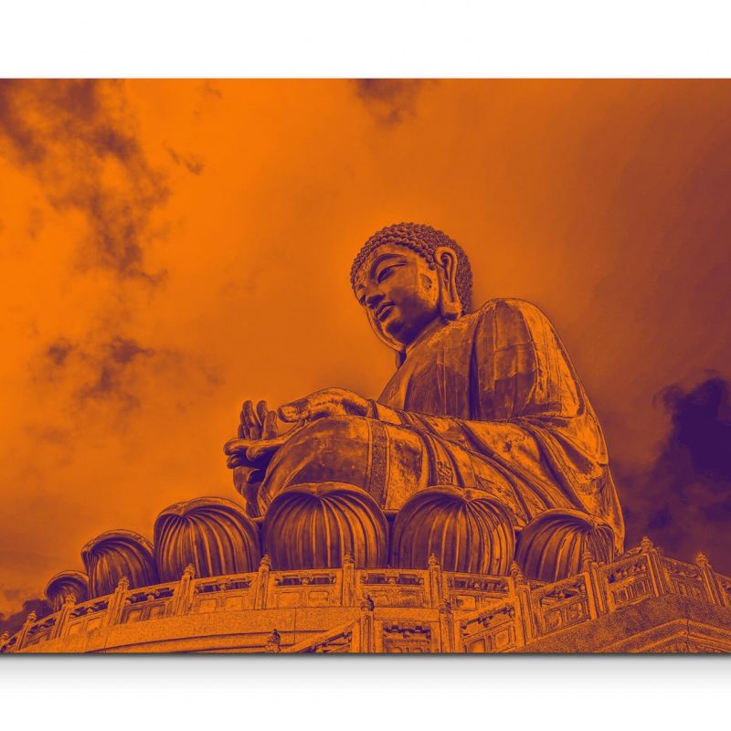 Großer Buddha in Hong Kong – Leinwandbild