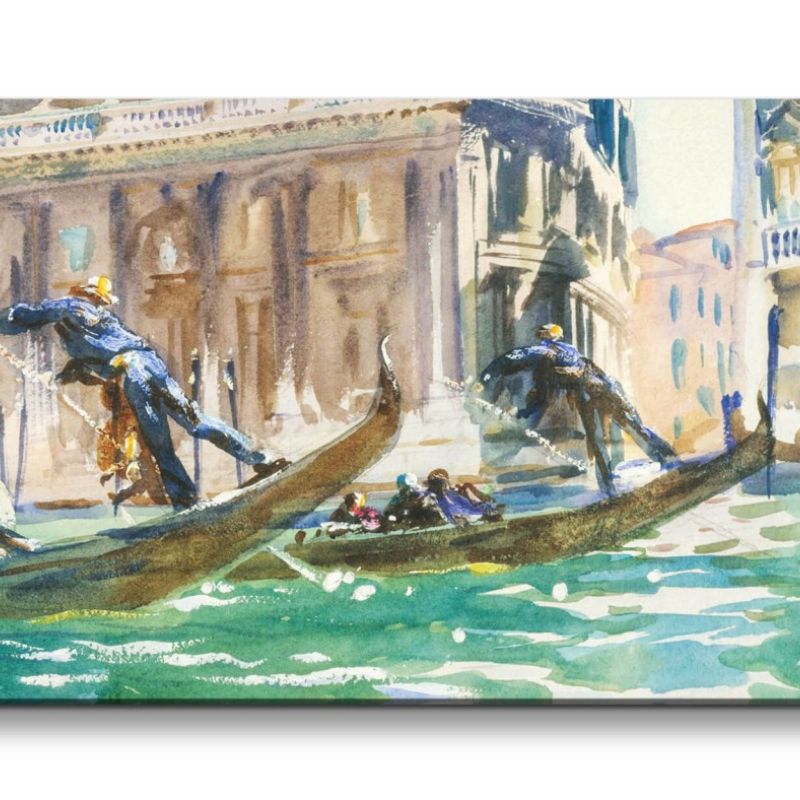 Remaster 120x60cm John Singer Sargent weltberühmtes Gemälde zeitlose Kunst Venedig Gondel