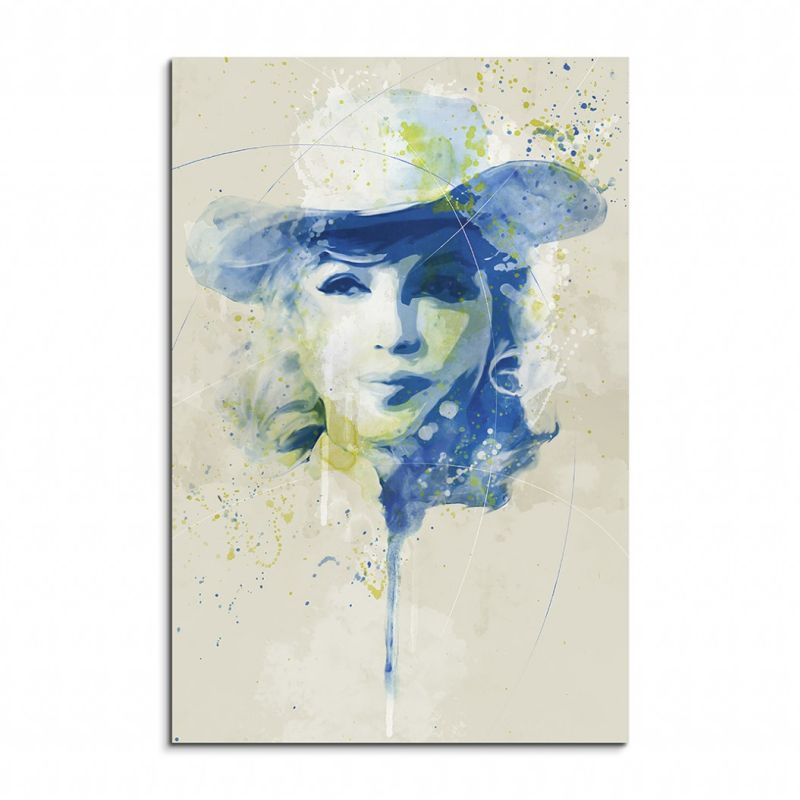 Marilyn Monroe VI Aqua 90x60cm Wandbild Aquarell Art