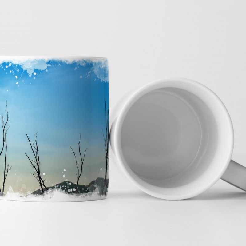 Tasse Geschenk Fotografie toter Bäume im Meer