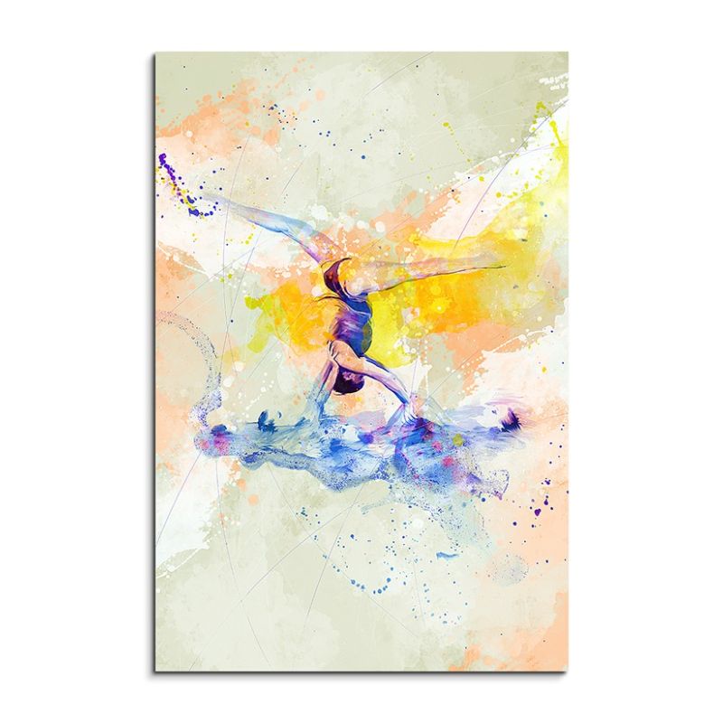 Synchronschwimmen 90x60cm Aquarell Art Leinwandbild