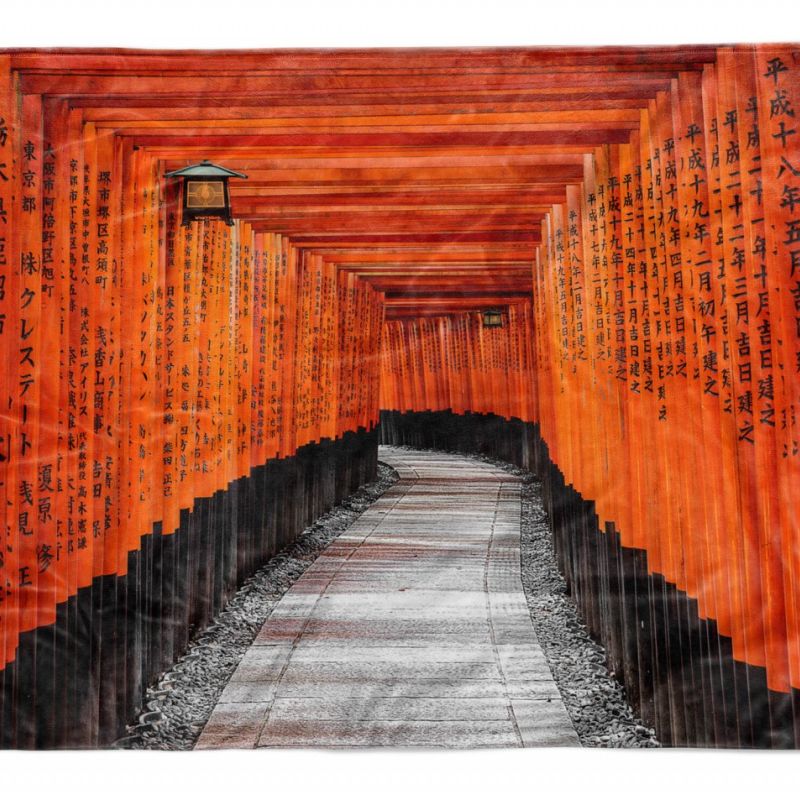 Handtuch Strandhandtuch Saunatuch Kuscheldecke  mit Fotomotiv Fushimi Inari-Tais