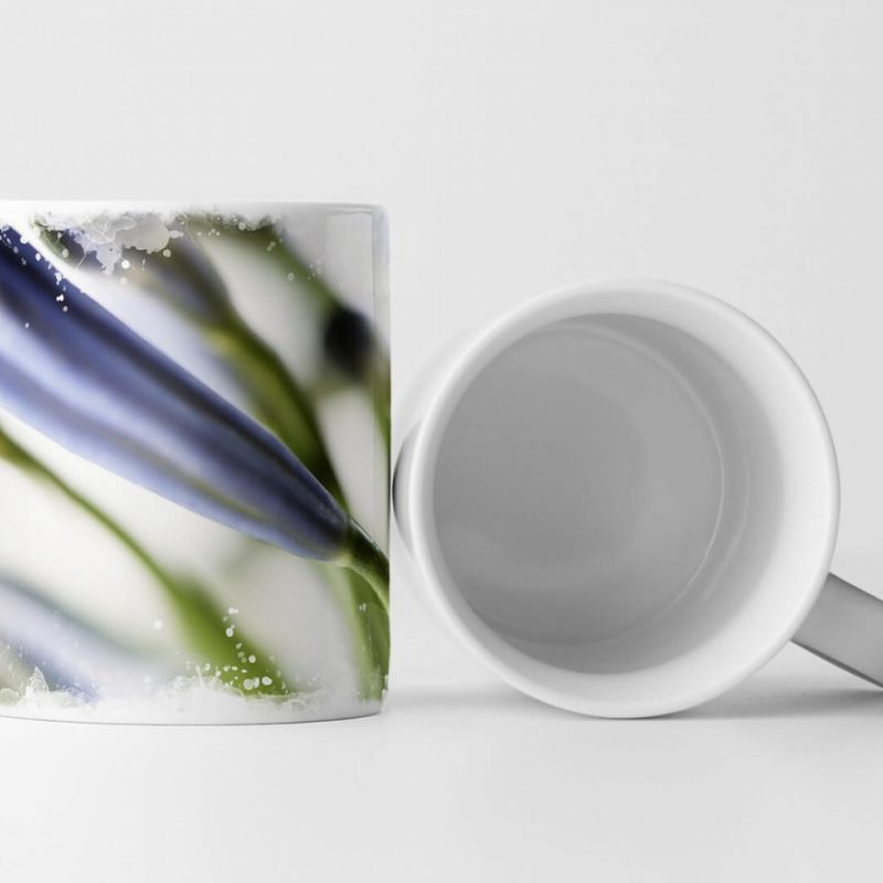 Tasse Geschenk Naturfotografie – Blaue Blume im Detail