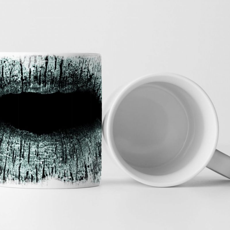 Tasse Geschenk Illustration – Weiße Lippen