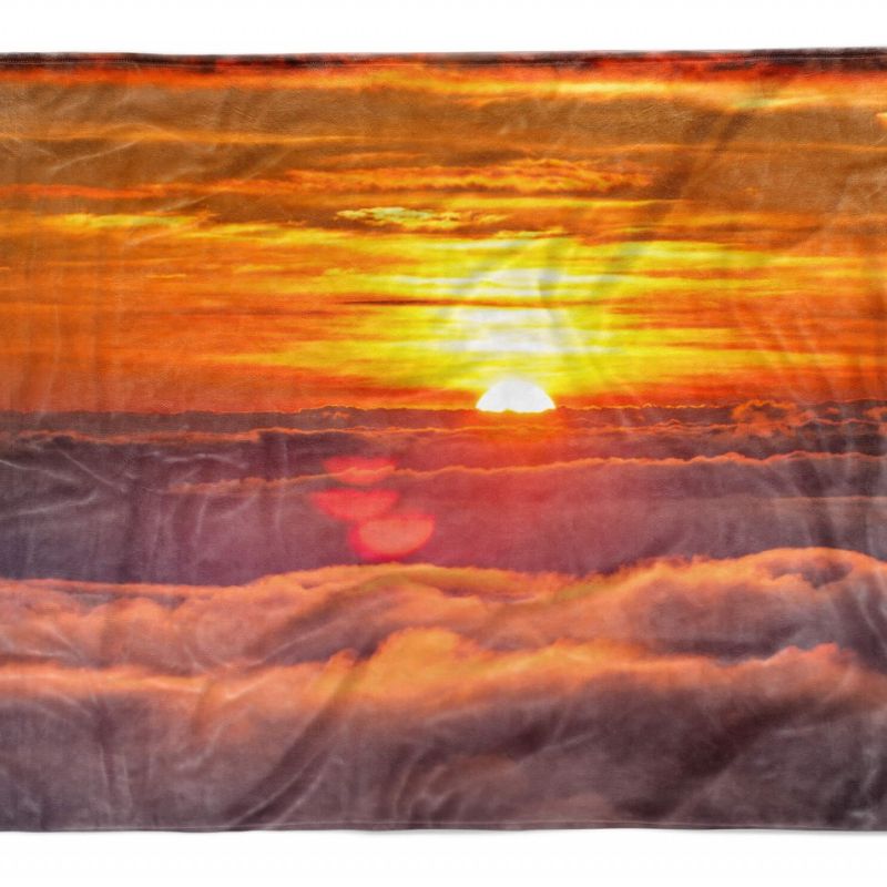 Handtuch Strandhandtuch Saunatuch Kuscheldecke  mit Fotomotiv über den Wolken Hi