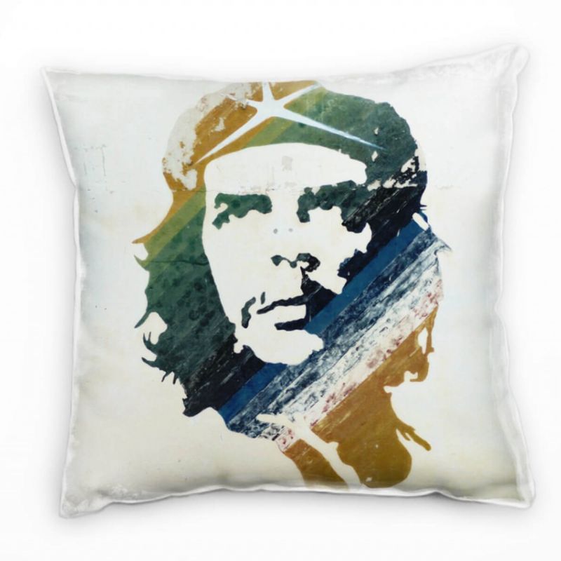 Abstrakt, gelb, grün, blau, schwarz, Graffiti, Kuba, Havana Deko Kissen 40x40cm für Couch Sofa Loung