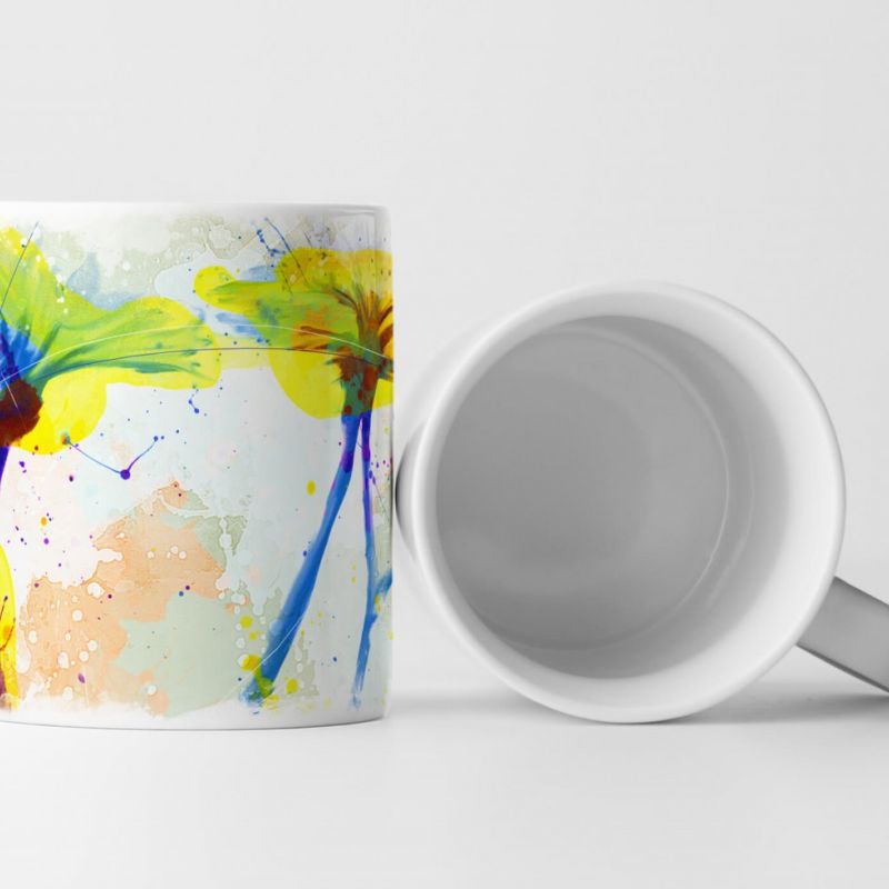 Blumen X Tasse als Geschenk,  Design Sinus Art