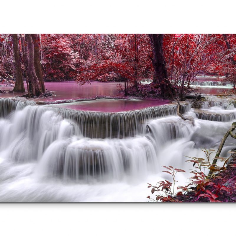 120x80cm Wandbild Thailand Dong-Pee-Sua Wasserfall Bäume