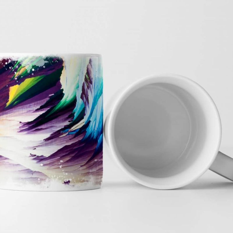 Tasse Geschenk Abstrakte Collage mit Polarlichtern