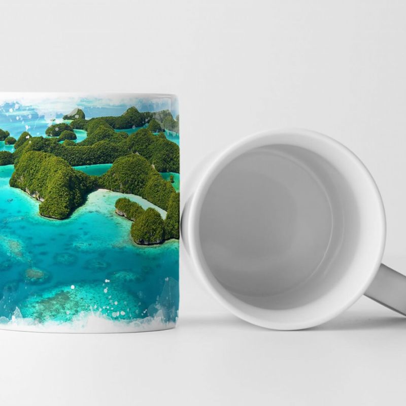 Tasse Geschenk Landschaftsfotografie – Vogelperspektive auf Palau