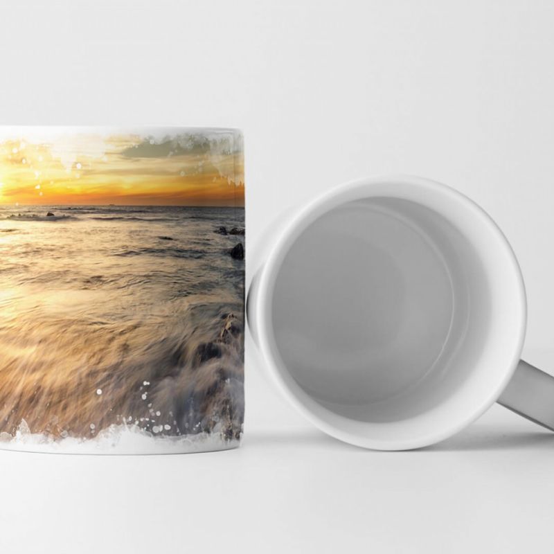 Tasse Geschenk Landschaftsfotografie – Dramatischer Himmel über der See