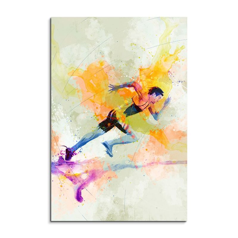 Running VI 90x60cm Aquarell Art Leinwandbild