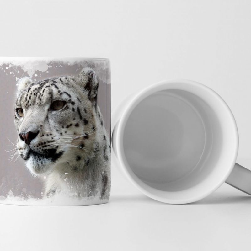 Tasse Geschenk Tierfotografie – Junger männlicher Schneeleopard