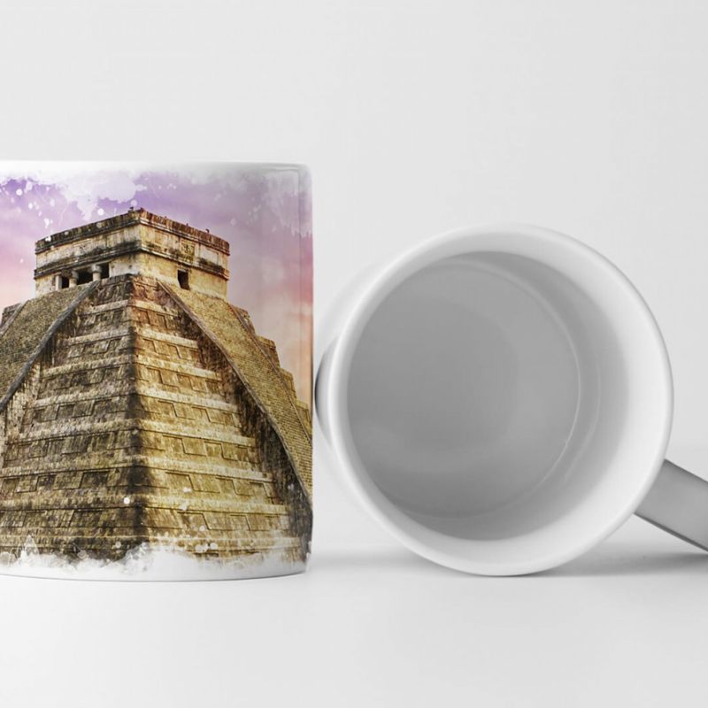 Tasse Geschenk Architekturfotografie – Kukulkan Tempel der Maya Mexico