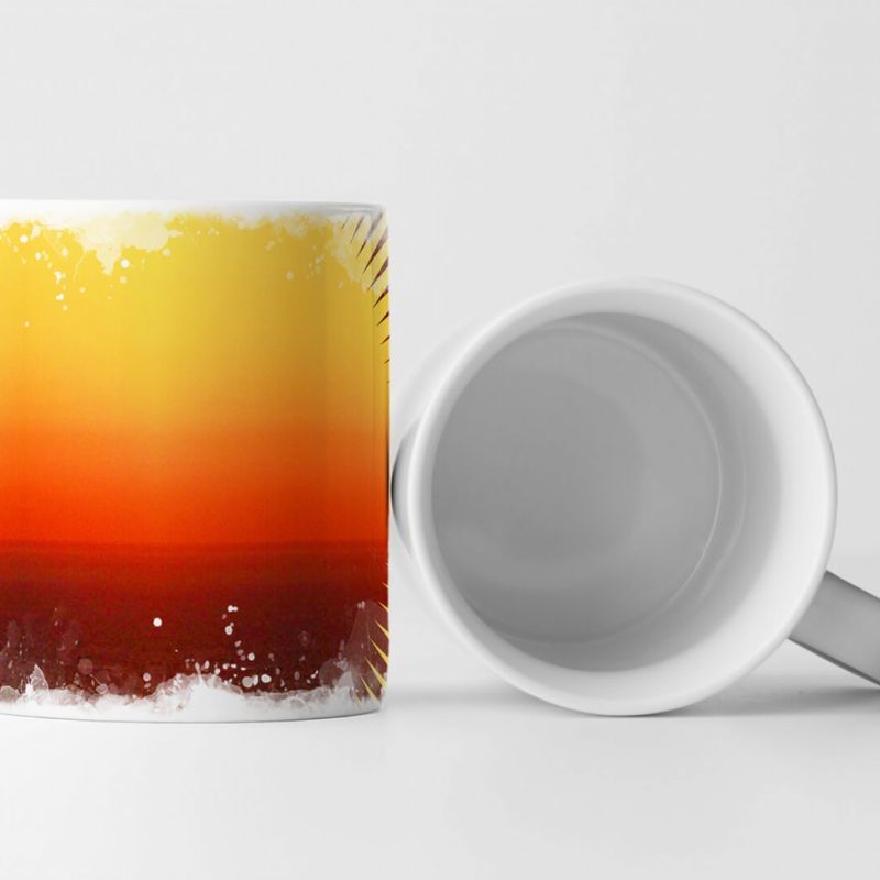 Tasse Geschenk Grafik von gespiegelter Sonne