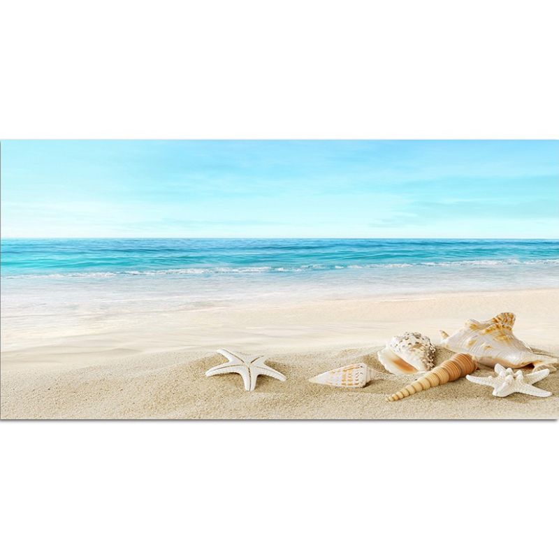 120x60cm Strand Meer Muscheln Seestern Sand