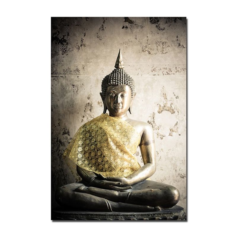 120x80cm Wandbild Buddha Thailand Statue – Meditativ