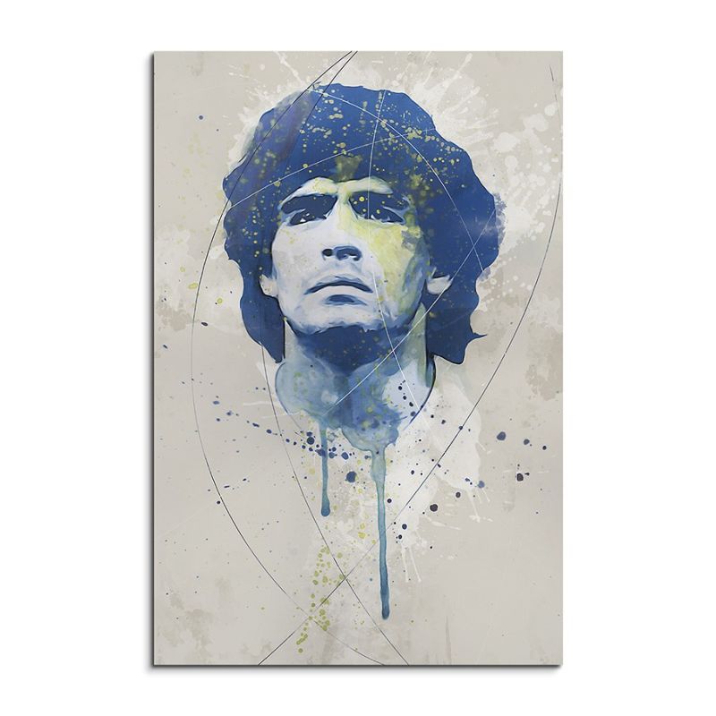 Diego Maradona Aqua 90x60cm Aqua Art Wandbild