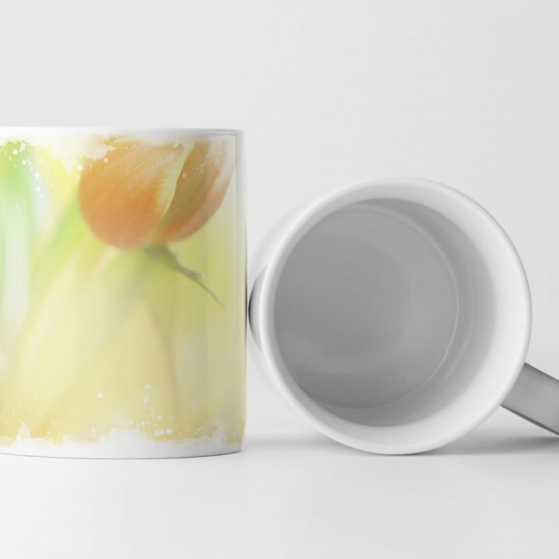 Tasse Geschenk Naturfotografie – Orange Pastell Tulpe