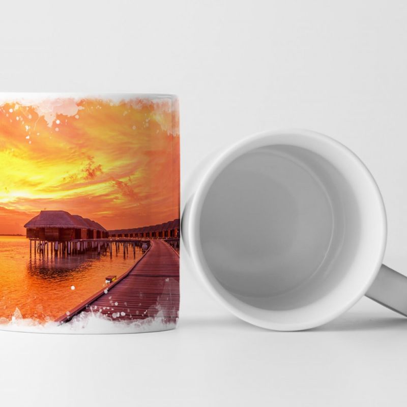 Tasse Geschenk Malediven Sonnenuntergang Tasse