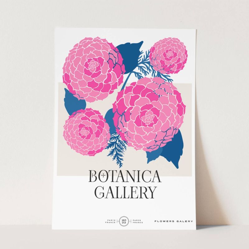 Botanica Wunderschöne Blumen Illustration Dekorativ Modern Farbenfroh