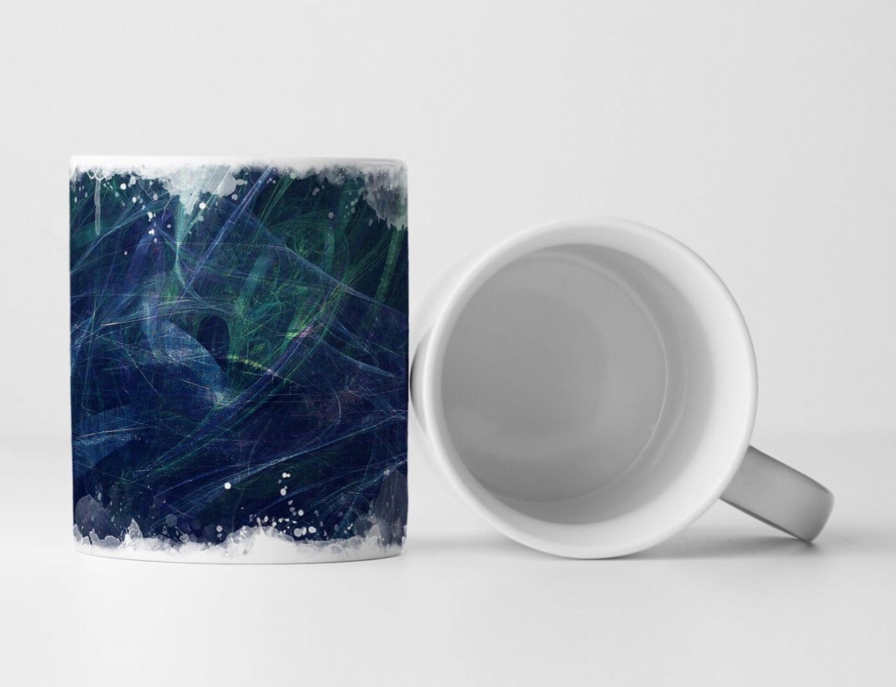 Tasse Geschenk abstrakt blau