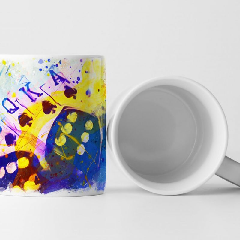 Wuerfel Tasse als Geschenk,  Design Sinus Art