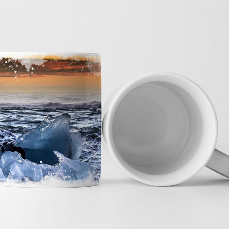 Tasse Geschenk Eiskristalle in Eislagune