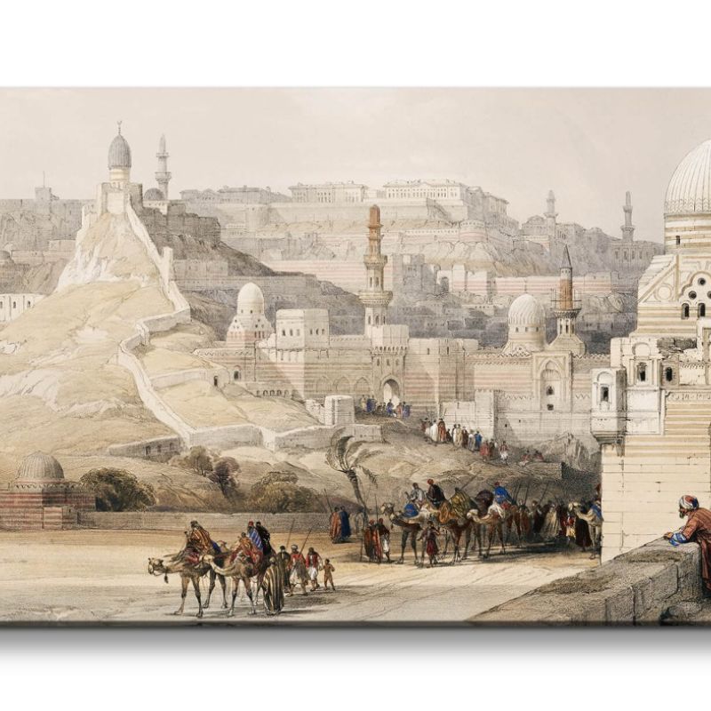 Remaster 120x60cm Alte Ägypten Illustration Kairo Kathedrale Kunstvoll Schön