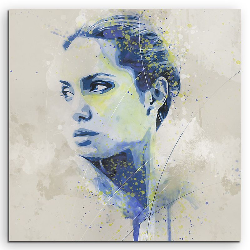 Angelina Jolie II Aqua 60x60cm Aqua Art Wandbild