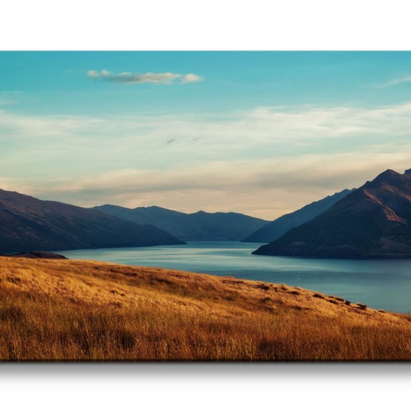 Leinwandbild 120x60cm Berge See Schottland unberührte Natur Stille Frieden