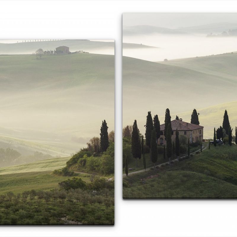 Toscana Panorama Wandbild in verschiedenen Größen