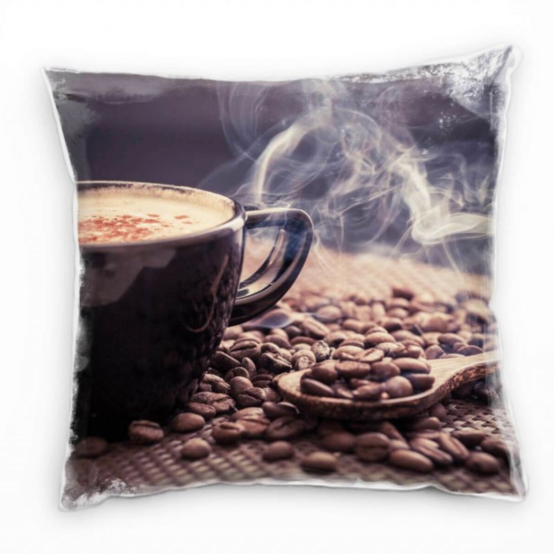 künstlerische Fotografie, Kaffee, Kaffeebohnen  Deko Kissen 40x40cm für Couch Sofa Lounge Zierkissen