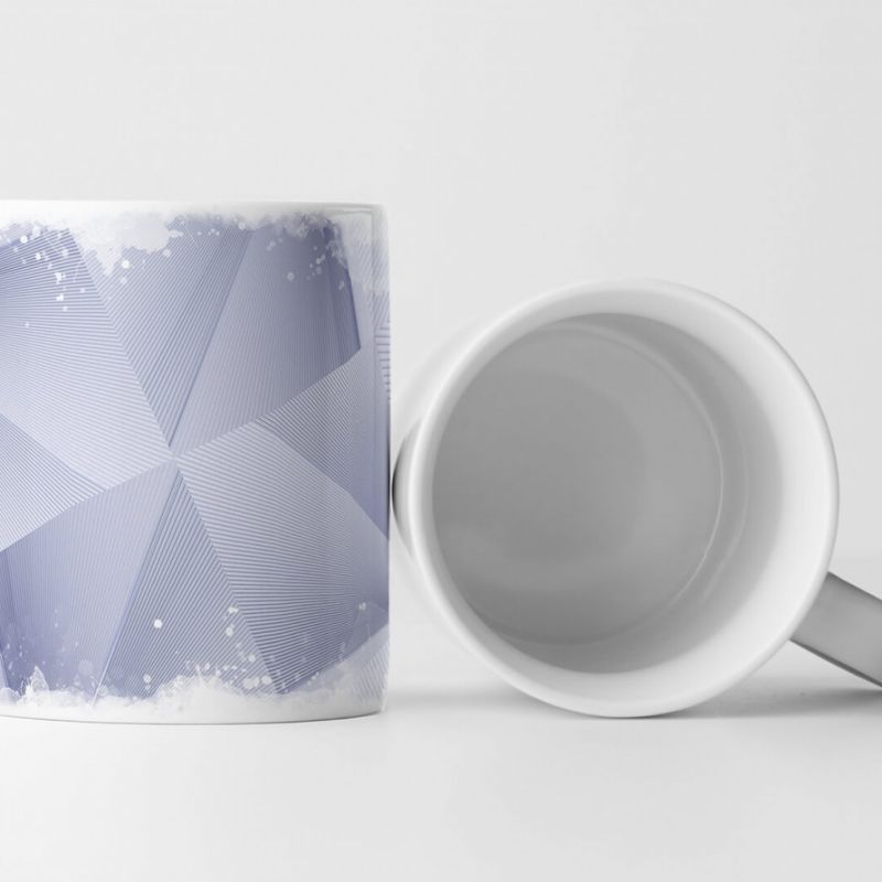 Tasse Geschenk Digitale Grafik – Grau gestreifte Quader