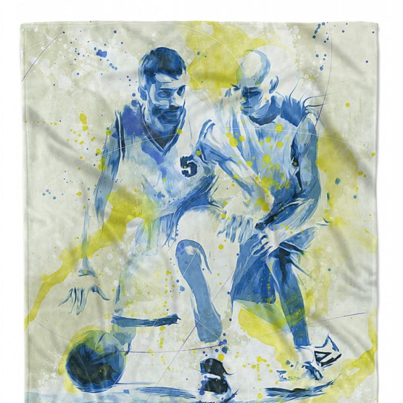 SplashArt Sport Handtuch Strandhandtuch Saunatuch Kuscheldecke Kunstvoll Basketball I Spo