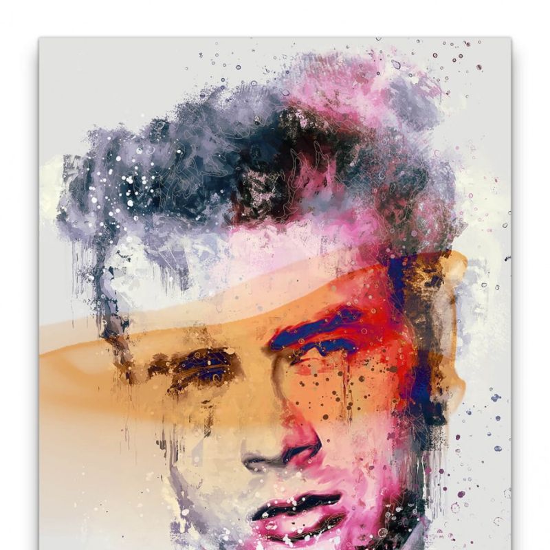 James Dean Porträt Abstrakt Kunst Legende Filmstar 60x90cm Leinwandbild