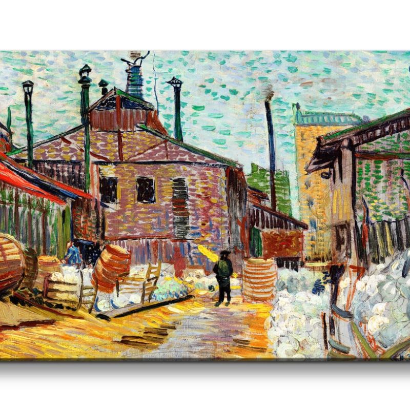 Remaster 120x60cm Vincent van Gogh Impressionismus Weltberühmtes Gemälde The Factory Zeitlos